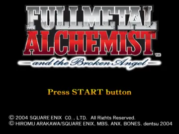 Fullmetal Alchemist and the Broken Angel screen shot title